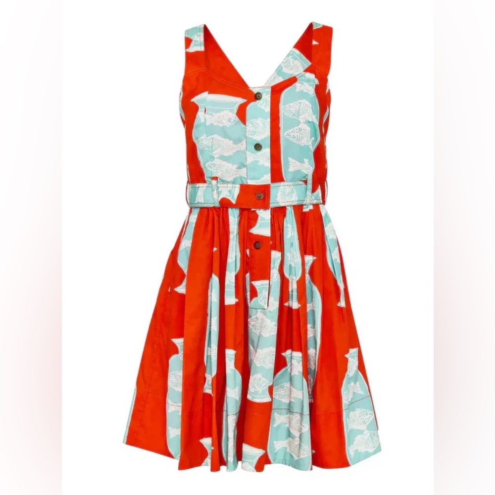 Hunter Bell Eileen Mini Dress in Herring Red Size 4 NWT - Picture 13 of 15